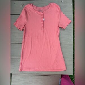 Architect Coral Ribbed Button-Up Top women’s medium